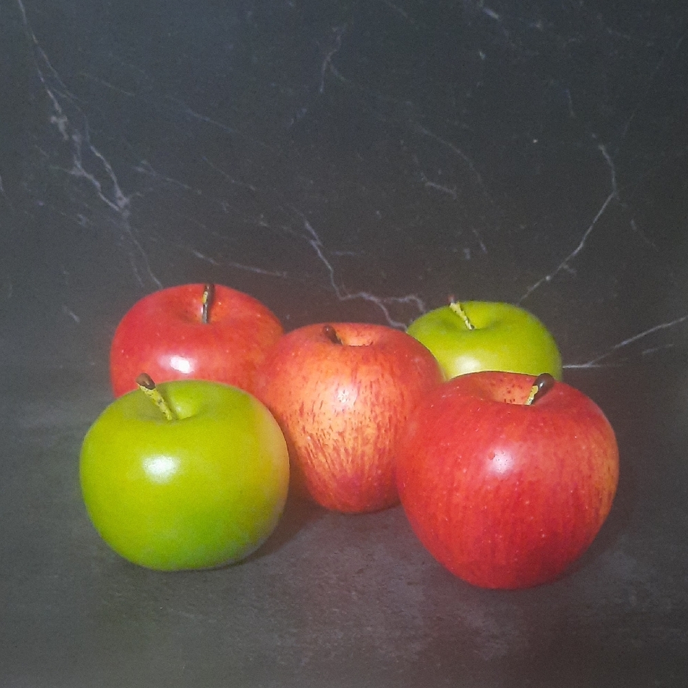Vibrant Red and Green Apples